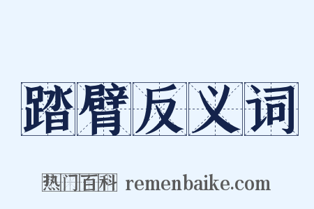 踏臂反义词是什么意思的图片